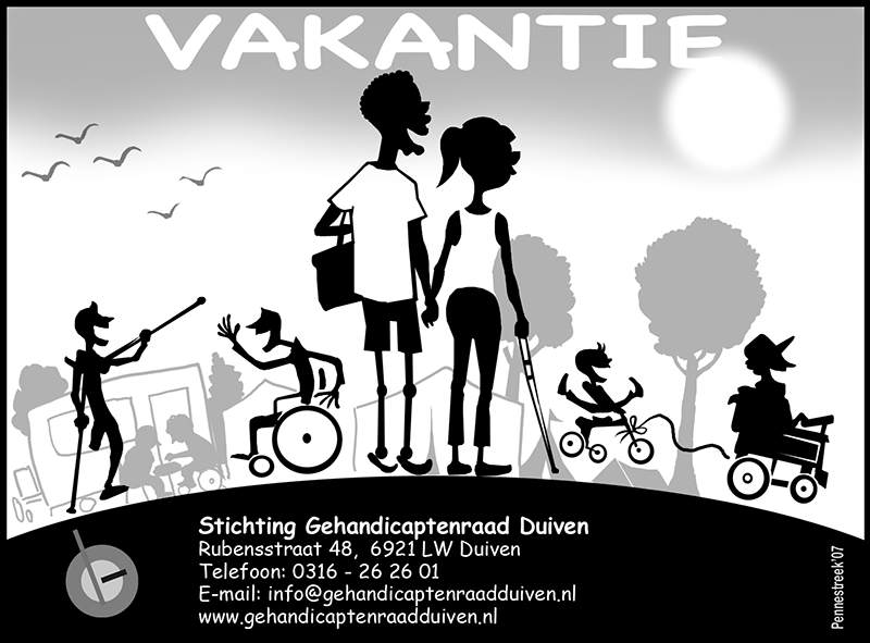 Mensen met verschillende hanidcaps vermaken zich op de camping
